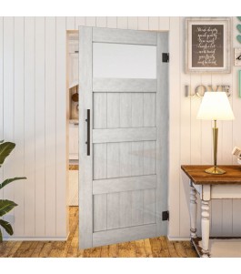 Pendeltür Country Weiss Rustikal Modell 38 – Glastuershop24