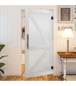 Pendeltür Country Weiss Rustikal Modell 43 – Glastuershop24