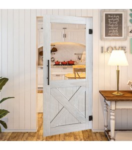 Pendeltür - Country Weiss Rustikal Modell 52 | Glastuershop24
