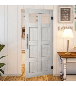 Pendeltür Country Weiss Rustikal Modell 63 – Glastuershop24