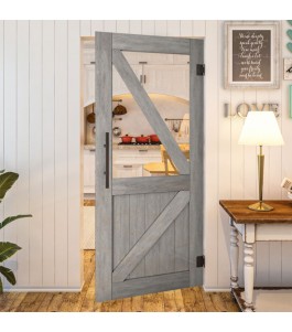 Pendeltür Country Graueiche Modell 42 | Glastuershop24