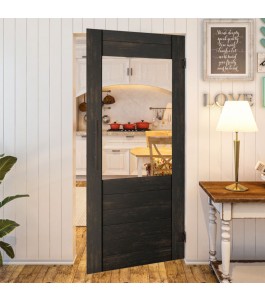 Pendeltür - Country Schwarz gebeizt Modell 12 | Glastuershop24