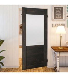 Pendeltür - Country Schwarz gebeizt Modell 14 | Glastuershop24