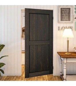 Pendeltür - Country Schwarz gebeizt Modell 20 | Glastuershop24