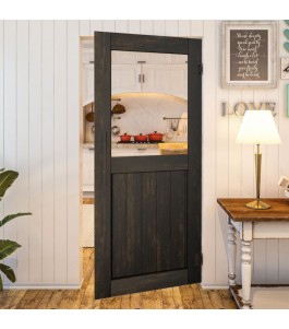 Pendeltür - Country Schwarz gebeizt Modell 21 | Glastuershop24