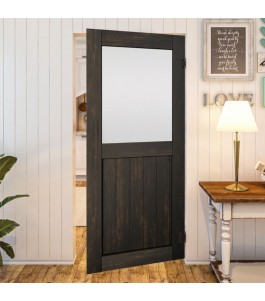 Pendeltür - Country Schwarz gebeizt Modell 23 | Glastuershop24