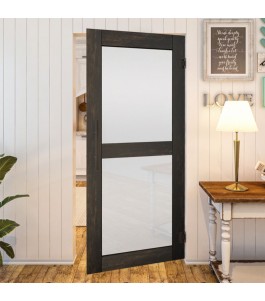 Pendeltür - Country Schwarz gebeizt Modell 24 | Glastuershop24