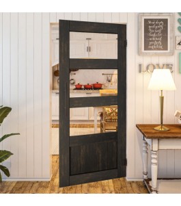 Pendeltür - Country Schwarz gebeizt Modell 32 | Glastuershop24
