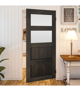 Pendeltür Modell 37 – Country Schwarz gebeizt | Glastuershop24