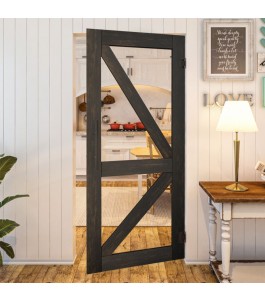 Pendeltür – Country Schwarz gebeizt Modell 41 | Glastuershop24