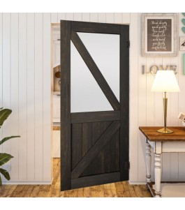 Pendeltür - Country Schwarz gebeizt Modell 44 | Glastuershop24
