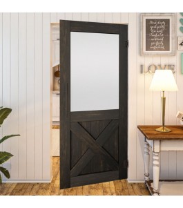 Pendeltür - Country Schwarz gebeizt Modell 54 | Glastuershop24