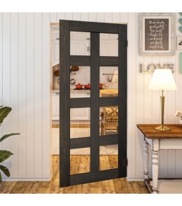 Pendeltür - Country Schwarz gebeizt Modell 61 | Glastuershop24