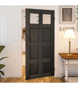 Pendeltür - Country Schwarz gebeizt Modell 63 | Glastuershop24