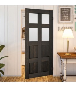 Pendeltür - Country Schwarz gebeizt Modell 65 | Glastuershop24