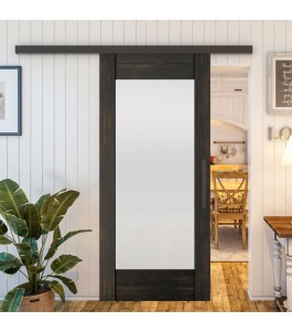 Glasschiebetür BLACK-LINE - Country Schwarz | Glastuershop24