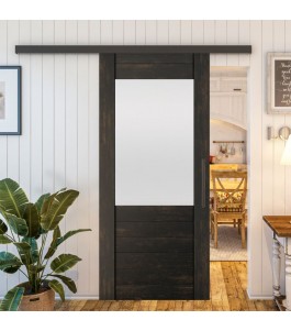 Glasschiebetür BLACK-LINE - Country Schwarz | Glastuershop24
