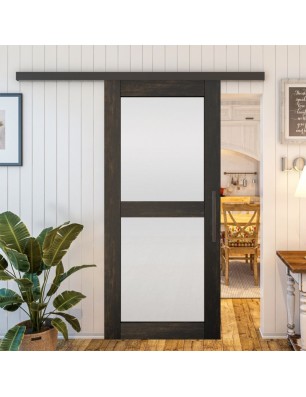 Glasschiebetür BLACK-LINE - Country Schwarz | Glastuershop24