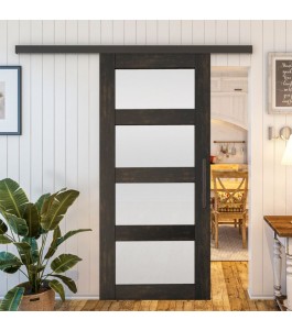 Glasschiebetür BLACK-LINE - Country Schwarz | Glastuershop24