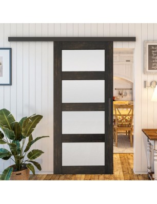 Glasschiebetür BLACK-LINE - Country Schwarz | Glastuershop24