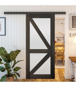 Glasschiebetür BLACK-LINE - Country Schwarz | Glastuershop24