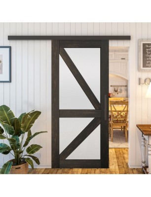 Glasschiebetür BLACK-LINE - Country Schwarz | Glastuershop24