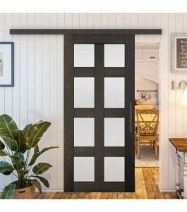 Glasschiebetür BLACK-LINE - Country Schwarz | Glastuershop24