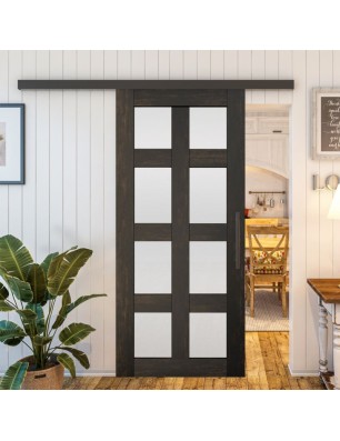 Glasschiebetür BLACK-LINE - Country Schwarz | Glastuershop24
