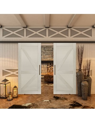 Glasschiebetür BLACK-LINE - Country Weiss | Glastuershop24