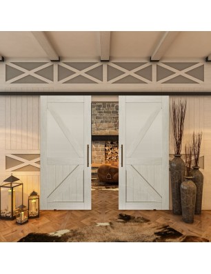 Glasschiebetür BLACK-LINE - Country Weiss | Glastuershop24