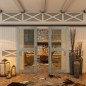 Glasschiebetür BLACK-LINE - Country Graueiche Modell 21