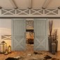 Glasschiebetür BLACK-LINE - Country Graueiche Modell 50