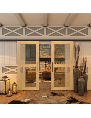 Glasschiebetür BLACK-LINE - Country Sonoma | Glastuershop24