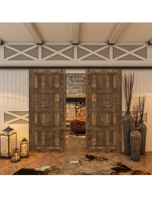 Glasschiebetür BLACK-LINE - Country Altholz | Glastuershop24
