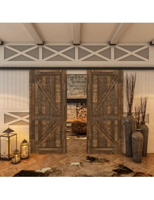 Glasschiebetür BLACK-LINE - Country Altholz | Glastuershop24