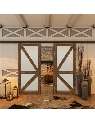 Glasschiebetür BLACK-LINE - Country Altholz | Glastuershop24