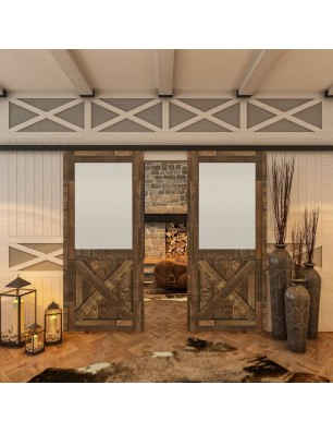Glasschiebetür BLACK-LINE - Country Altholz | Glastuershop24