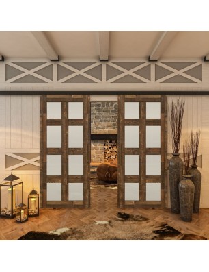 Glasschiebetür BLACK-LINE - Country Altholz | Glastuershop24