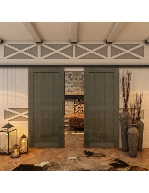 Glasschiebetür BLACK-LINE - Country Schwarz | Glastuershop24