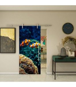 Glasschiebetür PIPE-LINE - Fotoprint Modell 123 | Glastuershop24