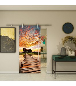Glasschiebetür PIPE-LINE - Fotoprint Modell 155 | Glastuershop24