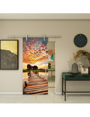 Glasschiebetür PIPE-LINE - Fotoprint Modell 155 | Glastuershop24