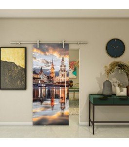 Glasschiebetür PIPE-LINE - Fotoprint Modell 203 | Glastuershop24