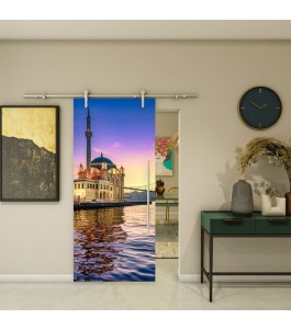 Glasschiebetür PIPE-LINE - Fotoprint Modell 209 | Glastuershop24