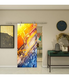 Glasschiebetür PIPE-LINE - Fotoprint Modell 217 | Glastuershop24