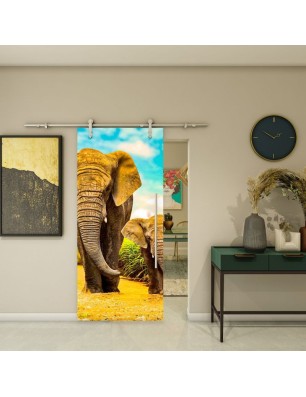 Glasschiebetür PIPE-LINE - Fotoprint Modell 233 | Glastuershop24