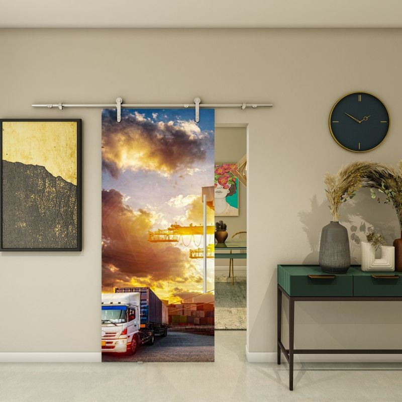 Glasschiebetür PIPE-LINE - Fotoprint Modell 328 Glasschiebetür PIPE-LINE - Fotoprint Modell 328