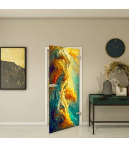 Ganzglastür Fotoprint Modell 9 mit Aquarellmotiv | Glastuershop24