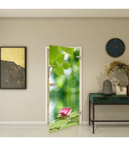 Ganzglastür Fotoprint Modell 42 mit floralem Motiv | Glastuershop24