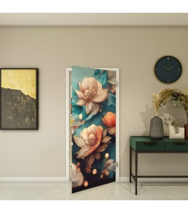 Ganzglastür Fotoprint Modell 55 mit floralem Motiv | Glastuershop24
